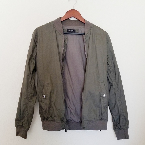 BUFFALO Olive Green Bomber Jacket - Picture 2 of 6
